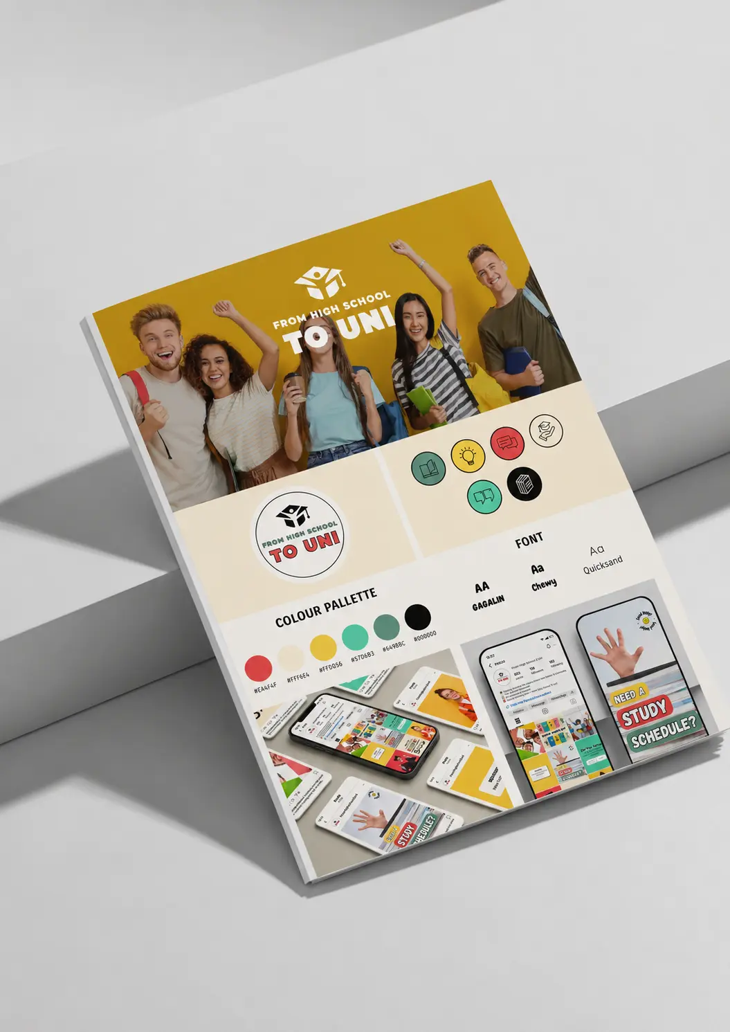 From High School To Uni brand identity by X Digital