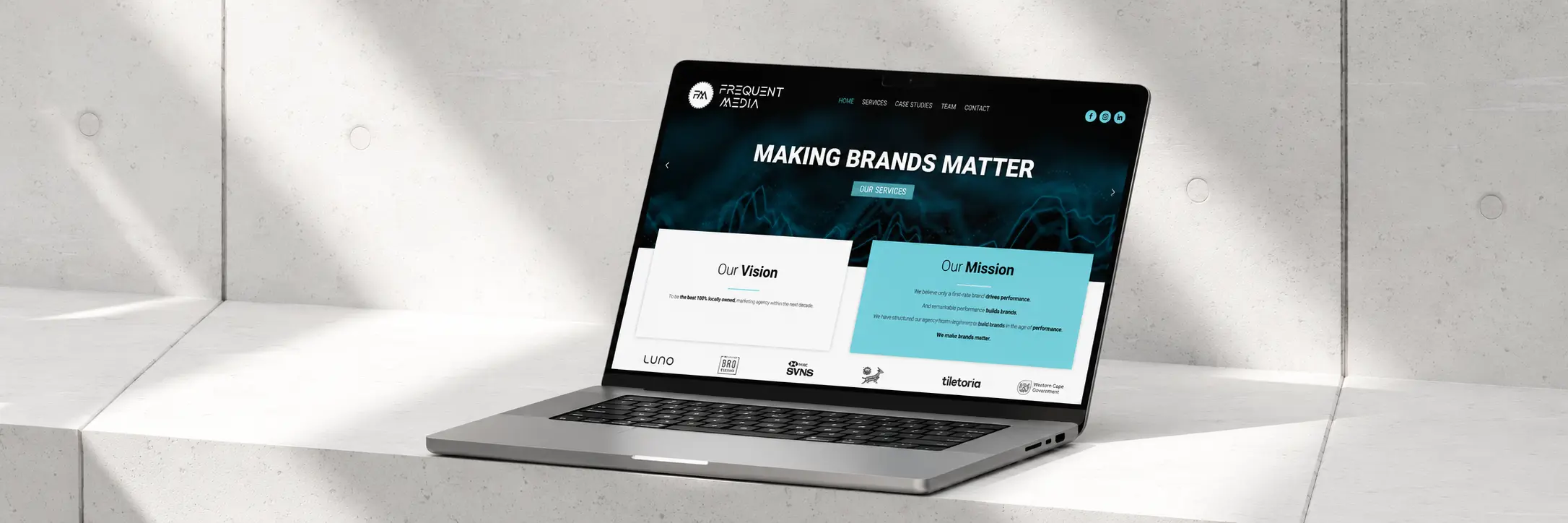 Frequent Media website design by X Digital
