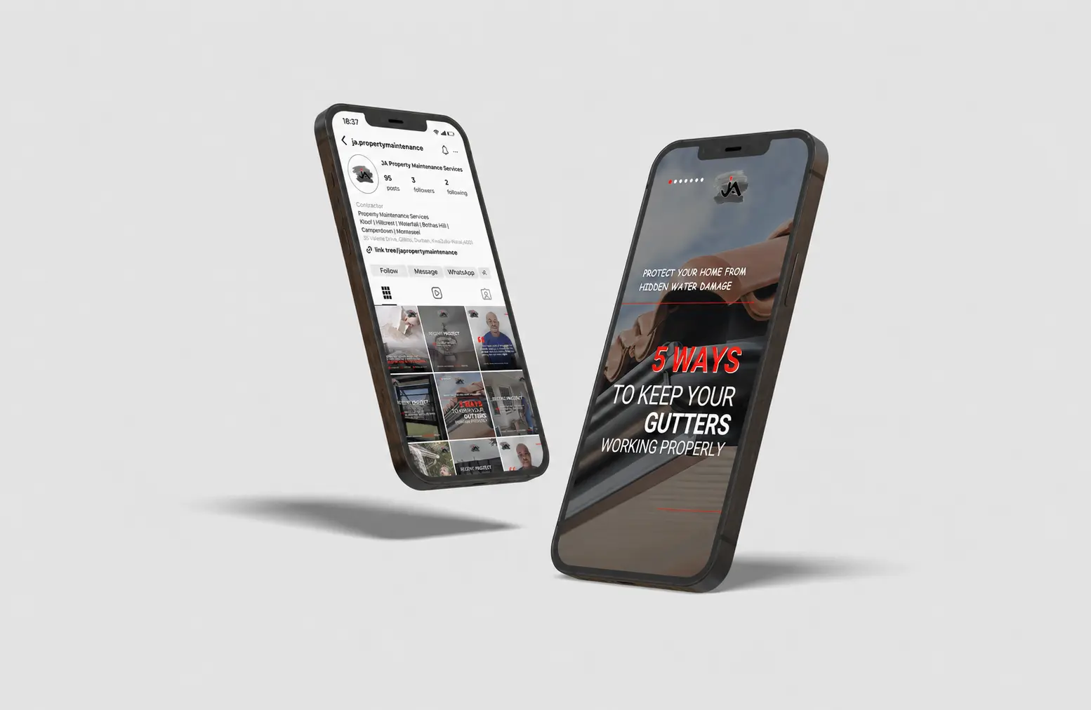 J.A. Property Maintenance social media by X Digital