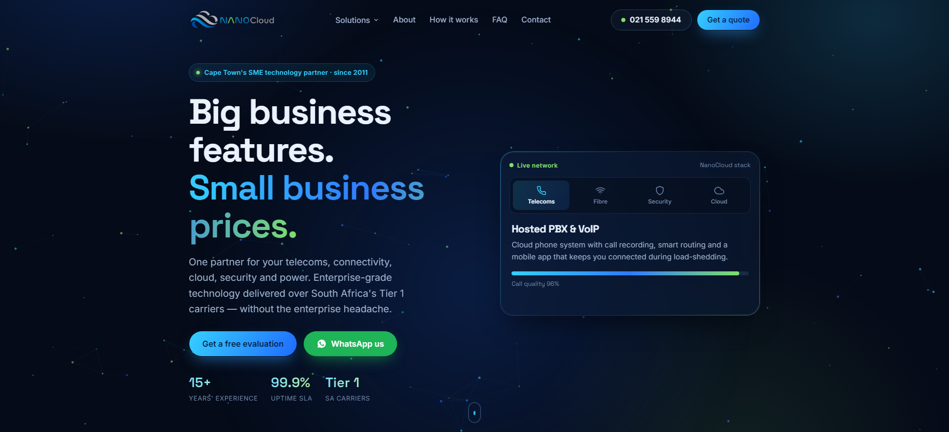 NanoCloud's new website by X Digital