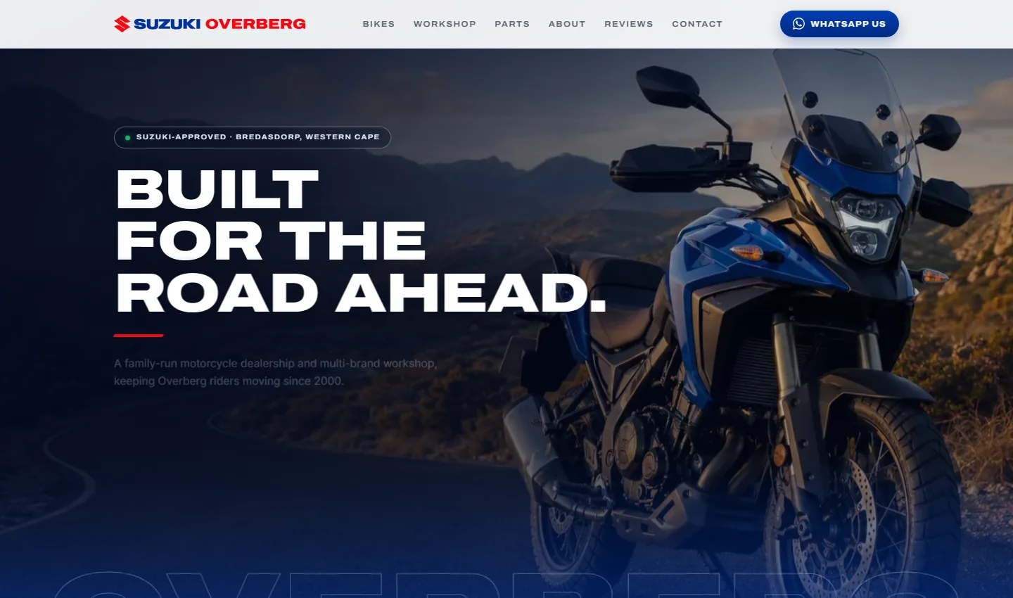 Suzuki Overberg website — desktop view