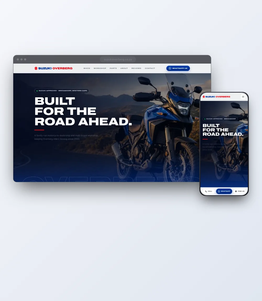 Overberg Suzuki website by X Digital