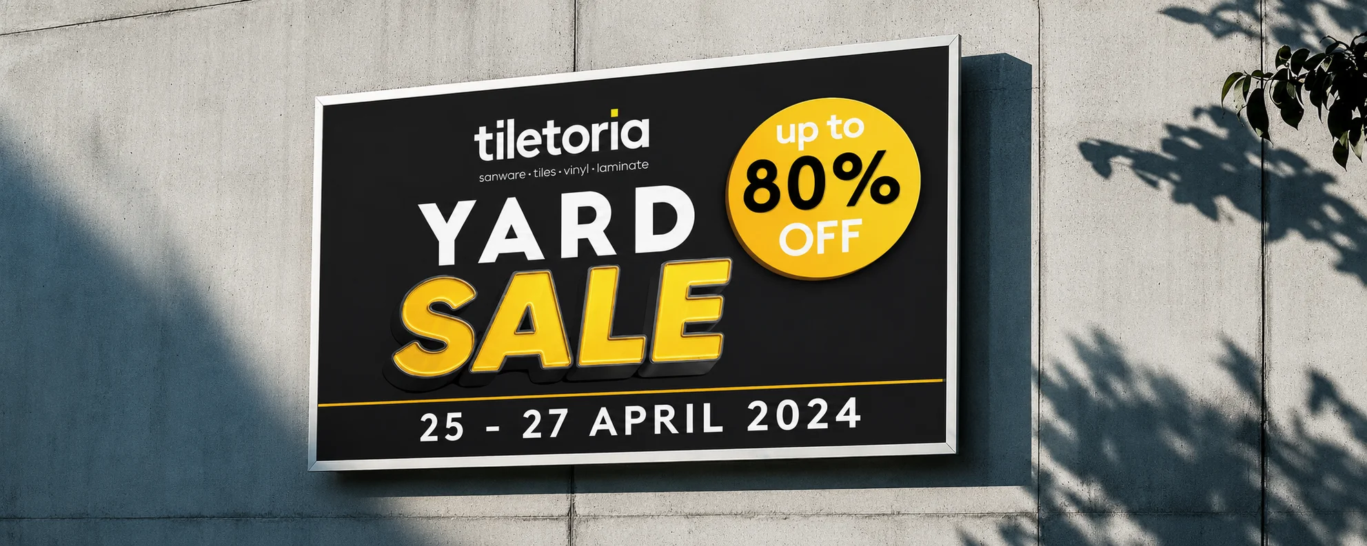 Tiletoria billboard and large-format design by X Digital