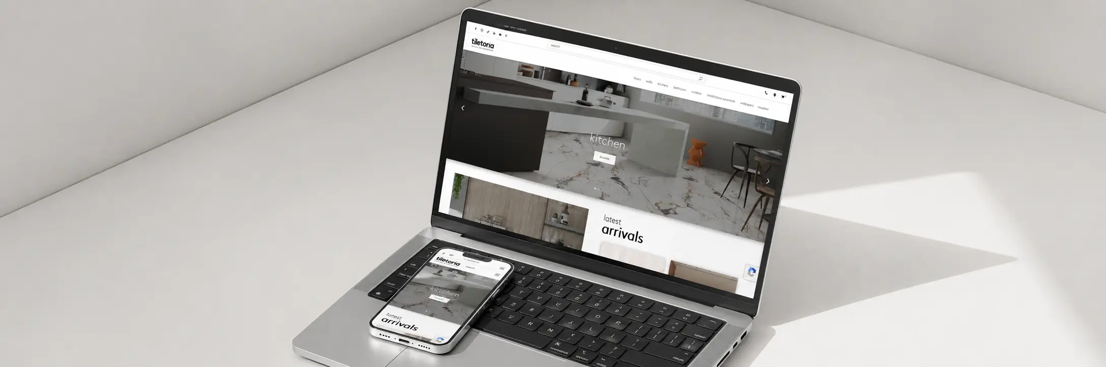 Tiletoria website design by X Digital